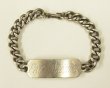 画像1: アメリカ軍 スターリングシルバー ミリタリー IDプレート チェーンブレスレット シルバー (VINTAGE)