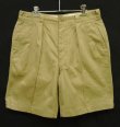 画像1: 50'S アメリカ軍 US ARMY コットン100% プリーツ入り チノショーツ RAPIDアルミジップ (VINTAGE)