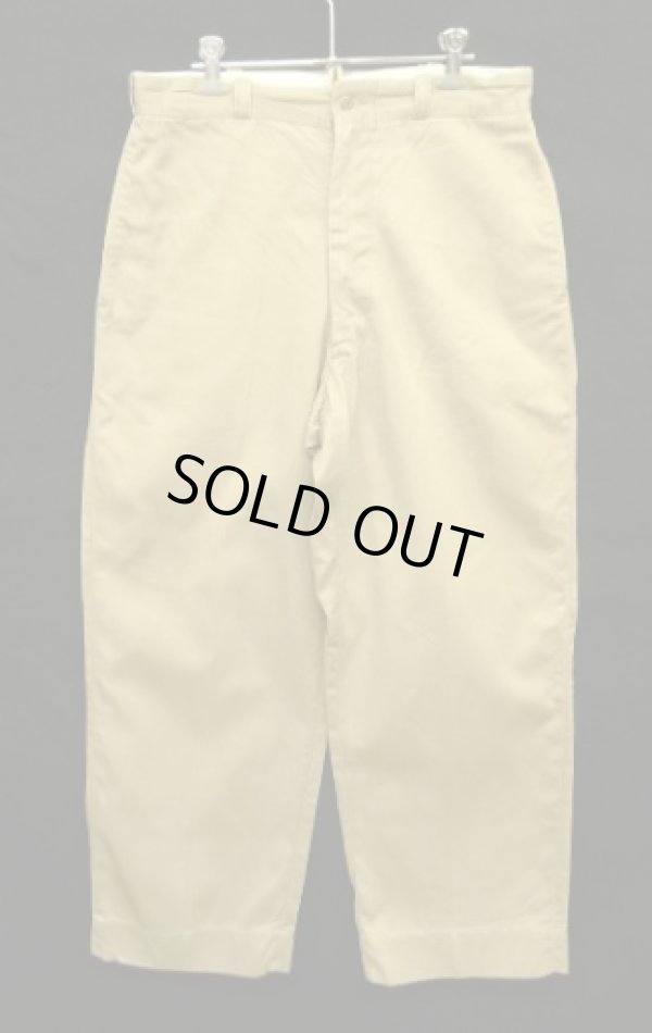 画像1: 60'S アメリカ軍 US ARMY コットン100% チノパンツ PRENTICE製ブラスジップ (VINTAGE)