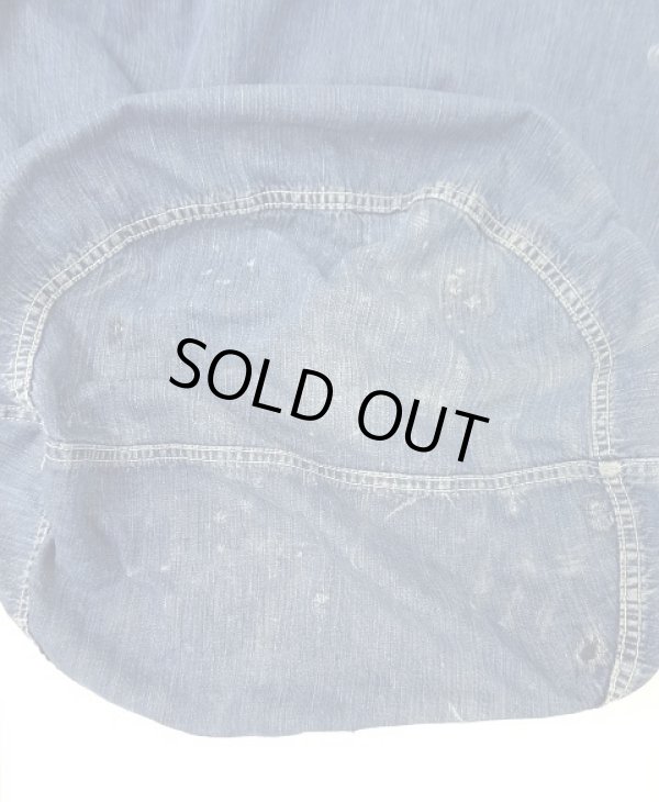 画像9: 40'S アメリカ軍 US NAVY デニム ランドリーバッグ  バラックバッグ インディゴ (VINTAGE)