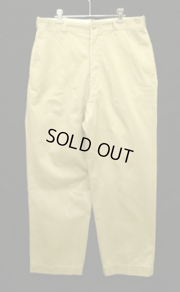 画像1: 60'S アメリカ軍 US ARMY コットン100% チノパンツ TALON製ブラスジップ (VINTAGE)