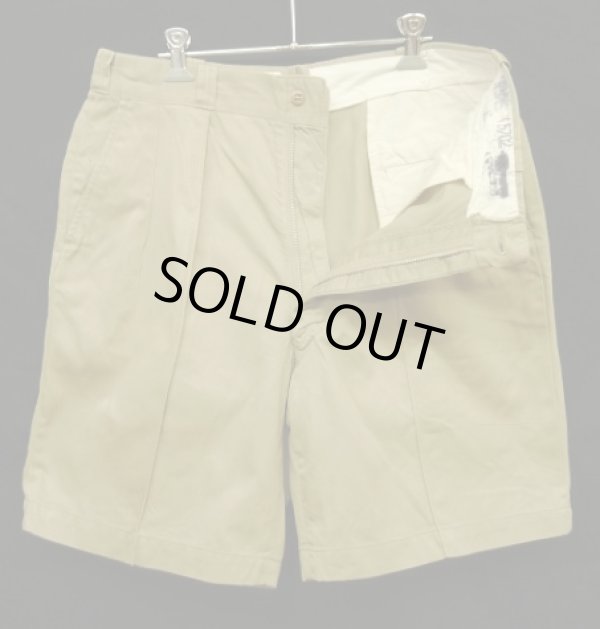 画像2: 50'S アメリカ軍 US ARMY コットン100% プリーツ入り チノショーツ RAPIDアルミジップ (VINTAGE)