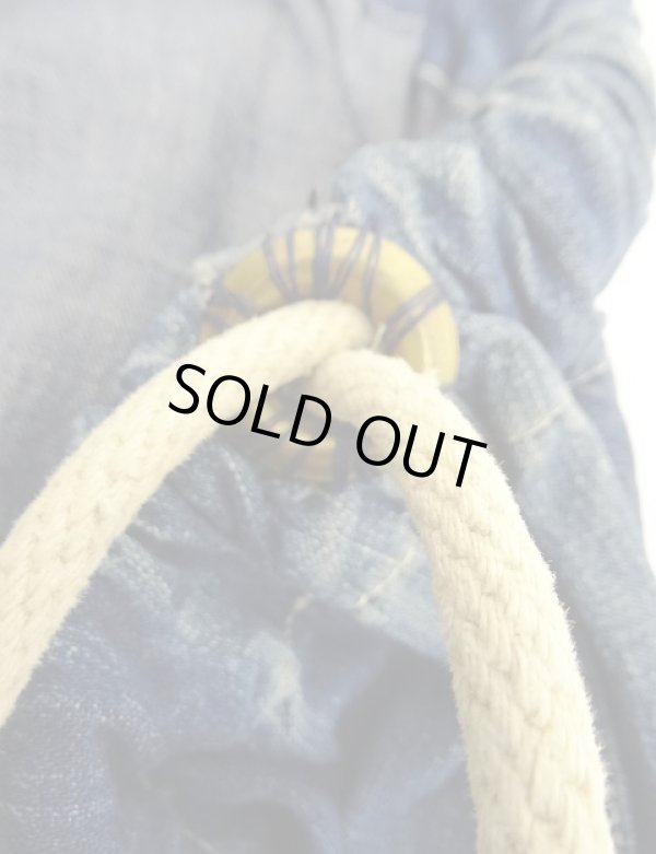 画像6: 40'S アメリカ軍 US NAVY デニム ランドリーバッグ  バラックバッグ インディゴ (VINTAGE)