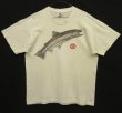 画像1: 90'S SALMON シングルステッチ 半袖 Tシャツ ホワイト USA製 (VINTAGE)