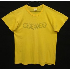 画像: 70'S CHENEY シングルステッチ 両面染み込みプリント 半袖 Tシャツ イエロー USA製 (VINTAGE)