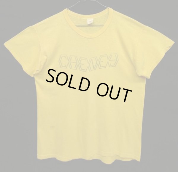 画像1: 70'S CHENEY シングルステッチ 両面染み込みプリント 半袖 Tシャツ イエロー USA製 (VINTAGE)