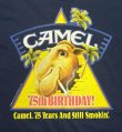 画像2: 80'S CAMEL "75th BIRTHDAY" シングルステッチ 半袖 Tシャツ ネイビー USA製 (DEADSTOCK)