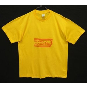 画像: 80'S CAMP SMITH RUNNING CLUB シングルステッチ 両面染み込みプリント 半袖 Tシャツ イエロー USA製 (VINTAGE)