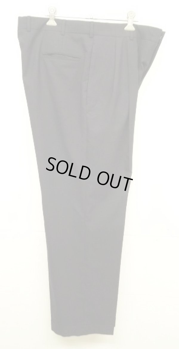 画像4: 80'S BROOKS BROTHERS "MAKERS"  BROOKSEASE ツータック ウールパンツ ダークネイビー TALONジップ USA製 (VINTAGE)