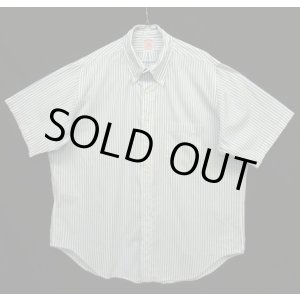 画像: 90'S BROOKS BROTHERS ポプリン 半袖 BDシャツ ホワイト/ブルー ストライプ USA製 (VINTAGE)