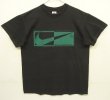画像1: 90'S NIKE "BY NIKE" 銀タグ シングルステッチ Tシャツ ブラック USA製 (VINTAGE)