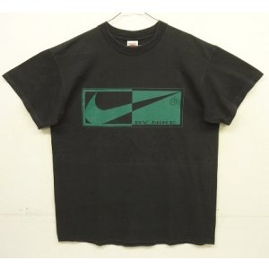画像: 90'S NIKE "BY NIKE" 銀タグ シングルステッチ Tシャツ ブラック USA製 (VINTAGE)