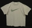 画像1: 90'S NIKE 白タグ SWOOSHロゴ 半袖 Tシャツ グレー (VINTAGE)