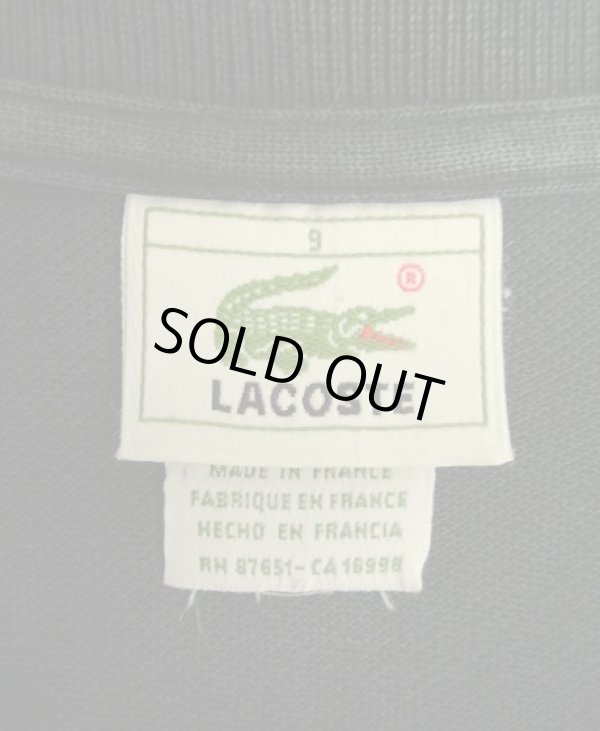 画像2: 80'S CHEMISE LACOSTE ポロシャツ ブラック フランス製 (VINTAGE)