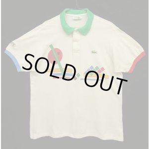 画像: 80'S CHEMISE LACOSTE ポロシャツ ホワイト/プリント入り フランス製 (VINTAGE)