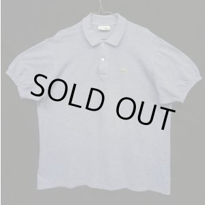 画像: 80'S CHEMISE LACOSTE ポロシャツ ブルーヘザー フランス製 (VINTAGE)