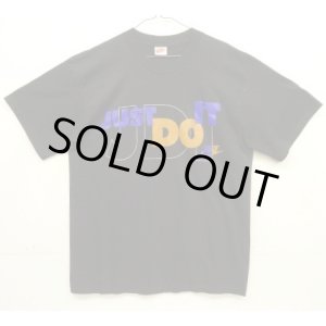画像: 90'S NIKE "JUST DO IT" 銀タグ シングルステッチ Tシャツ ブラック USA製 (VINTAGE)