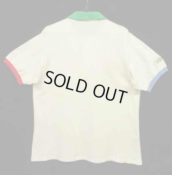 画像4: 80'S CHEMISE LACOSTE ポロシャツ ホワイト/プリント入り フランス製 (VINTAGE)