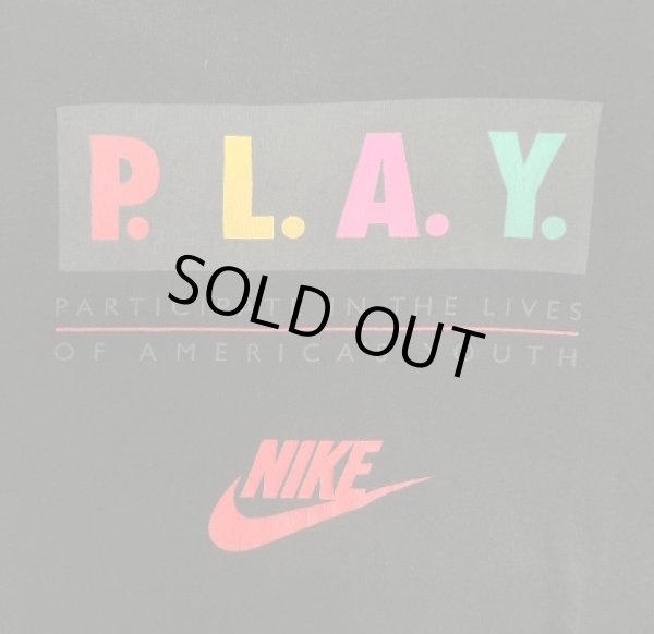 画像3: 90'S NIKE "P.L.A.Y." 銀タグ シングルステッチ 両面プリント Tシャツ ブラック USA製 (VINTAGE)
