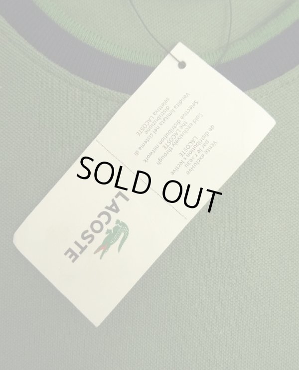画像3: 80'S CHEMISE LACOSTE 鹿の子 半袖 Tシャツ オリーブ/ネイビー フランス製 (DEADSTOCK)