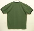 画像4: 80'S CHEMISE LACOSTE 鹿の子 半袖 Tシャツ オリーブ/ネイビー フランス製 (DEADSTOCK)