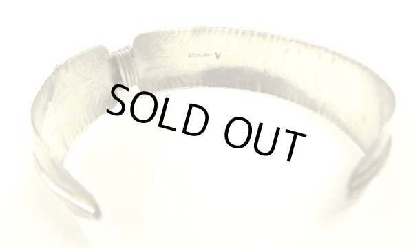 画像4: ナバホ族 インディアンジュエリー シルバー フェザーバングル (NEW)