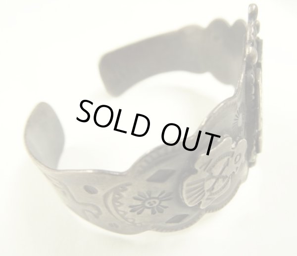 画像3: 40'S ナバホ族 インディアンジュエリー "SWASTIKA & THUNDERBIRD" シルバー バングル (VINTAGE)