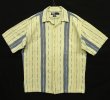 画像1: 90'S RALPH LAUREN "TRAIL" コットン 半袖 オープンカラーシャツ ナチュラル/インディゴ ストライプ (VINTAGE)