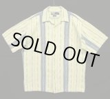 画像: 90'S RALPH LAUREN "TRAIL" コットン 半袖 オープンカラーシャツ ナチュラル/インディゴ ストライプ (VINTAGE)
