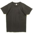 画像1: 80'S FRUIT OF THE LOOM シングルステッチ 耳付きポケット 半袖 Tシャツ ブラック USA製 (DEADSTOCK)