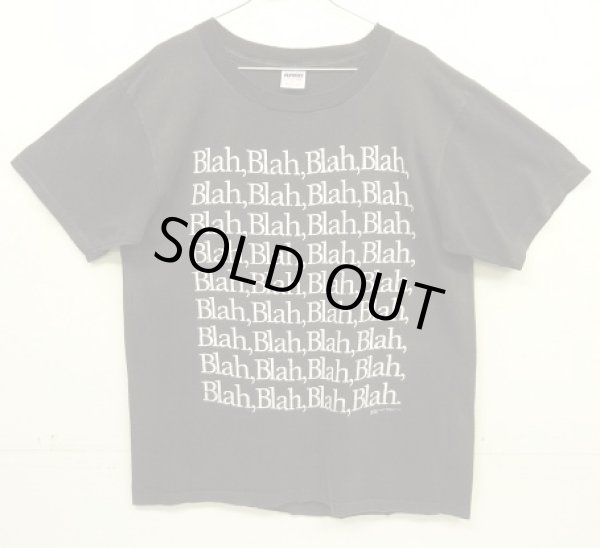 画像1: 80'S BLAH,BLAH,BLAH シングルステッチ 半袖 Tシャツ ブラック USA製 (VINTAGE)