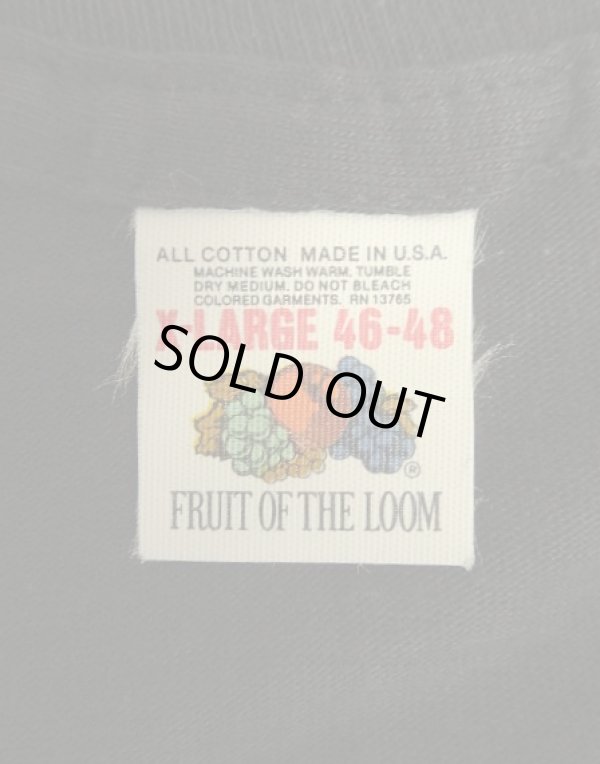 画像2: 80'S FRUIT OF THE LOOM シングルステッチ 耳付きポケット 半袖 Tシャツ ブラック USA製 (DEADSTOCK)