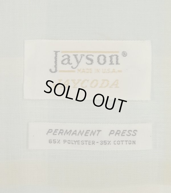 画像2: 70'S JAYSON "JAYCODA" 半袖 オープンカラーシャツ チェック柄 USA製 (VINTAGE)