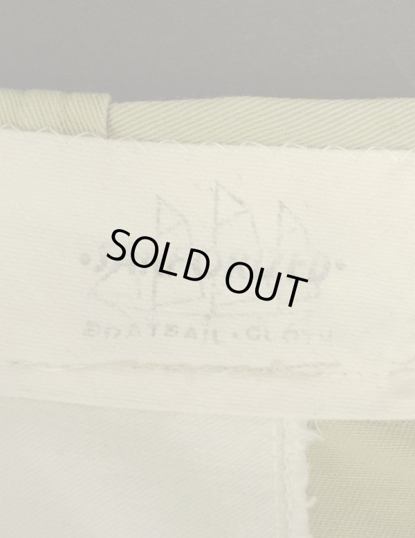 画像4: 60'S BOAT SAIL CLOTH "SANFORIZED" コットン100% チノパンツ GRIPPER ZIPPER製ブラスジップ USA製 (VINTAGE)