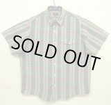 画像: 80'S GANT マドラス 半袖 三点留め BDシャツ チェック柄 インド製 (VINTAGE)