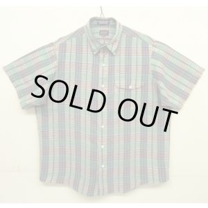 画像: 80'S GANT マドラス 半袖 三点留め BDシャツ チェック柄 インド製 (VINTAGE)