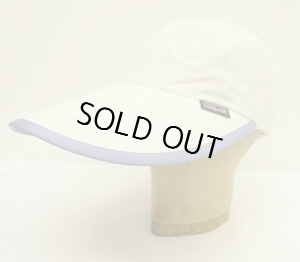 画像1: 90'S PATAGONIA "SPOONBILL CAP" ロングビル ナイロンキャップ ホワイト/ライラック (VINTAGE)