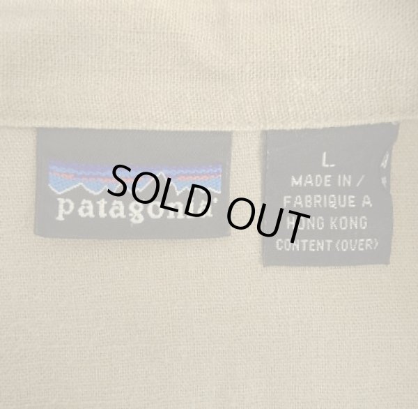 画像2: 90'S PATAGONIA ヘンプ100% 半袖 ボックスシャツ ライトブラウン (VINTAGE)