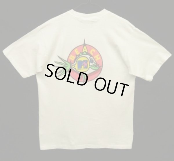 画像4: 90'S MTV x TRIDENT 両面プリント シングルステッチ 半袖 Tシャツ ホワイト USA製 (VINTAGE)