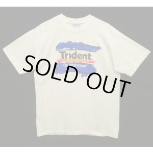 画像: 90'S MTV x TRIDENT 両面プリント シングルステッチ 半袖 Tシャツ ホワイト USA製 (VINTAGE)