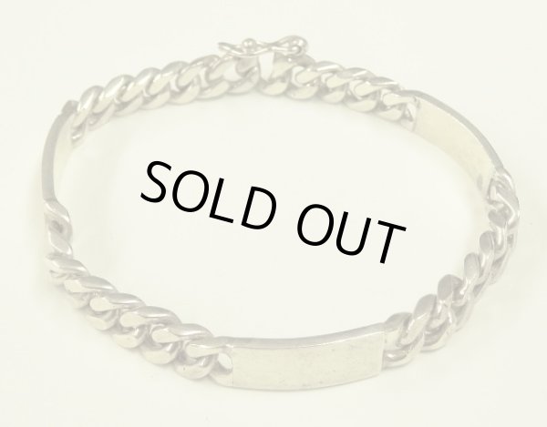 画像1: シルバー925 三連IDブレスレット シルバー イタリア製 (VINTAGE)