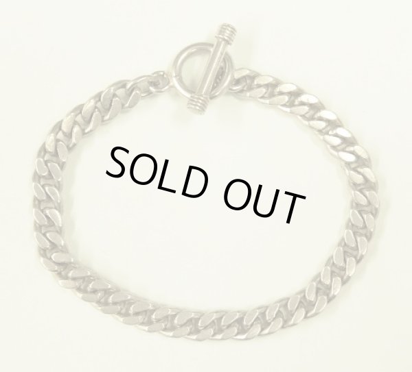 画像1: シルバー925 トグル チェーンブレスレット ホールマーク シルバー イギリス製 (VINTAGE)