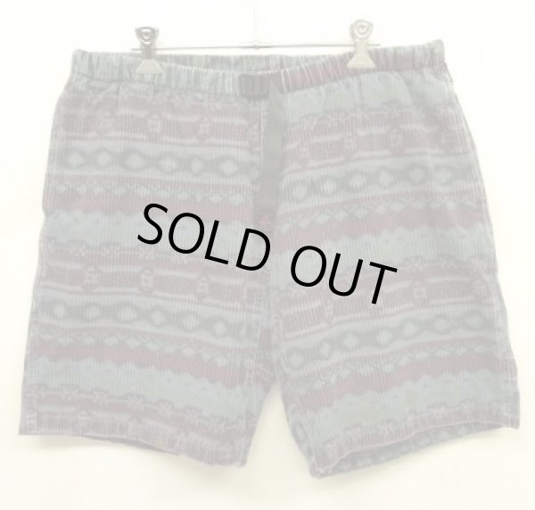 画像1: 90'S GRAMICCI 旧ロゴ ベルト付き クライミングショーツ 総柄 USA製 (VINTAGE)