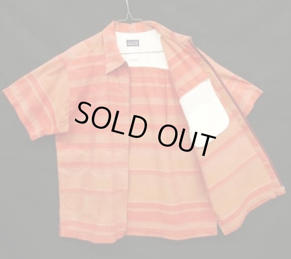 画像3: 00'S PATAGONIA "RHYTHM" フルジップ 半袖 ボックスシャツ サークル柄 (VINTAGE)