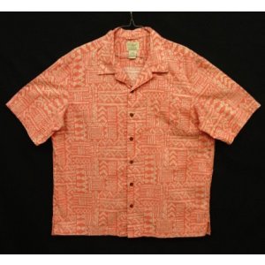 画像: 00'S LL Bean コットン 半袖 オープンカラーシャツ 総柄 (VINTAGE)
