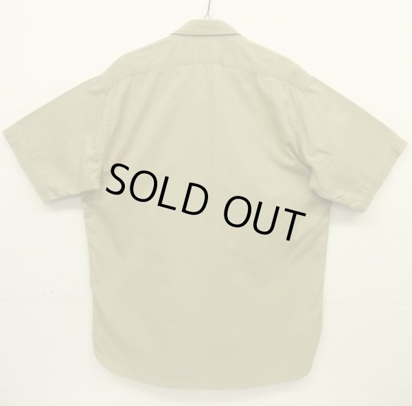 画像6: 90'S RRL 三ツ星タグ チンスト＆マチ付き 猫目メタルボタン 半袖 ワークシャツ ベージュ (VINTAGE)