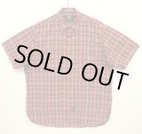 画像: 90'S RRL 三ツ星タグ チンスト&マチ付き 半袖 ワークシャツ チェック柄 (VINTAGE)