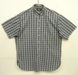 画像: 90'S RRL 三ツ星タグ ポプリン マチ付き 半袖 3点留め BDシャツ チェック柄 (VINTAGE)
