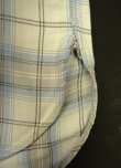 画像4: 90'S RRL 三ツ星タグ チンスト＆マチ付き 猫目ボタン 半袖 ワークシャツ チェック柄 (VINTAGE)