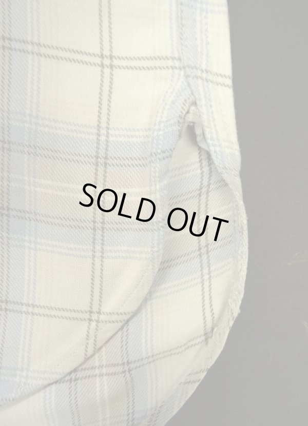 画像4: 90'S RRL 三ツ星タグ チンスト＆マチ付き 猫目ボタン 半袖 ワークシャツ チェック柄 (VINTAGE)